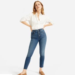 Everlane Authentic Stretch High-Rise Skinny Button Fly Jeans